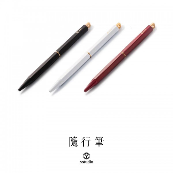 臺灣 Y studio：物外設計 文字的重量 露銅隨行筆（三色可選）