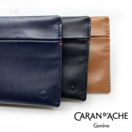 瑞士卡達Caran d'Ache Les Cuirs de la Maison 小牛皮 拉鍊筆袋（二色可選）