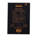 法國 RHODIA N°16 黑色上翻筆記本 148mmx210mm A5 方格內頁（162009C）