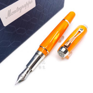 義大利 Montegrappa 萬特佳 PASSIONE 熱情系列 18K 賽璐璐純銀 鋼筆(橘色) 義大利 Montegrappa 萬特佳 PASSIONE 熱情系列 18K 賽璐璐純銀 鋼筆(橘色)