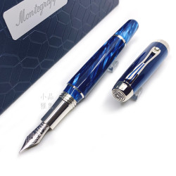 義大利 Montegrappa 萬特佳 PASSIONE 熱情系列 18K 賽璐璐純銀 鋼筆(藍色) 義大利 Montegrappa 萬特佳 PASSIONE 熱情系列 18K 賽璐璐純銀 鋼筆(藍色)