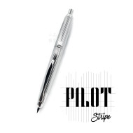日本 PILOT 百樂 Capless Stripe 18K 鍍銠條紋 鋼筆 日本 PILOT 百樂 Capless Stripe 18K 鍍銠條紋 鋼筆