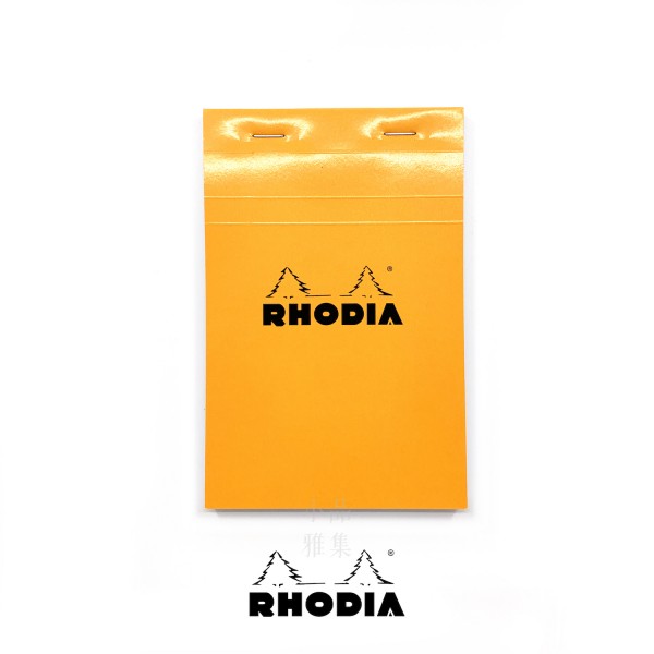 法國 RHODIA N°14 橘色上翻筆記本 110mmx170mm 方格內頁（14200C）