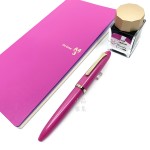 日本 SAILOR 寫樂 × PLUS Ca.Crea Premium Cloth筆記本 限定聯名款 鋼筆禮盒組（紫色）