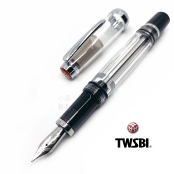 臺灣 TWSBI 三文堂 VAC mini 負壓上墨 鋼筆（半黑半透）