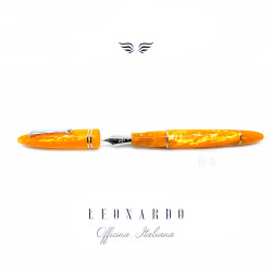 義大利 LEONARDO Furore Arancio 鋼筆(橘色銀夾款) 義大利 LEONARDO Furore Arancio 鋼筆(橘色銀夾款)
