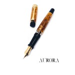 義大利 AURORA 全球限量365支 Optima365 18K鋼筆（咖啡色）