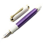 德國 Pelikan 百利金 M600 Violet-White 14K金 紫條鋼筆