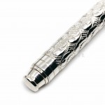 英國 YARD-O-LED 總督維多利亞（葡萄紋）袖珍型 925純銀18K鋼筆