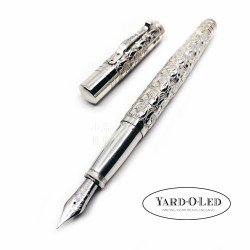英國 YARD-O-LED 總督大班維多利亞（葡萄紋）925純銀18k鋼筆