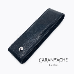 瑞士 卡達 CARAN D'ACHE LEMAN 利曼系列 小牛皮 兩支裝 筆套(黑色) 瑞士 卡達 CARAN D'ACHE LEMAN 利曼系列 小牛皮 兩支裝 筆套(黑色)