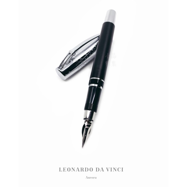 <預購>義大利 AURORA Leonardo Da Vinci 李奧納多達文西 限量款 18K 霧黑筆桿 鋼筆