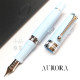 義大利 AURORA 全球限量330支 Optima  14K 鋼筆（Light Blue 淺藍） 