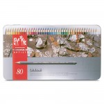 瑞士卡達 Caran d'Ache PABLO 專家級油性色鉛筆 (80色) 銀盒