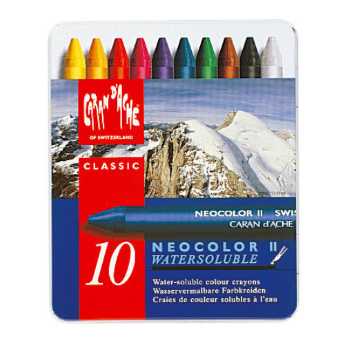 瑞士卡達 Caran d'Ache NEOCOLOR II 專業級水性蠟筆 (10色)