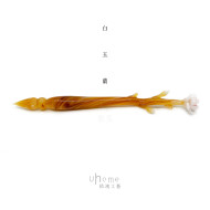 Uhome 佑鴻工藝 純手工  玻璃沾水筆 白玉蘭系列(琥珀_小) Uhome 佑鴻工藝 純手工  玻璃沾水筆 白玉蘭系列(琥珀_小)