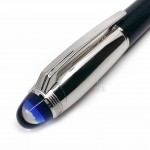 德國 Montblanc 萬寶龍 Starwalker 漂浮 藍色星球 Doué 黑桿金屬筆蓋 14K金 鋼筆