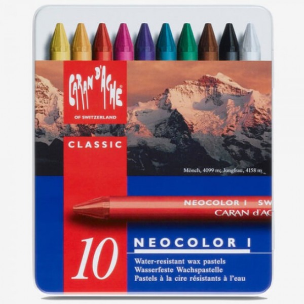 瑞士卡達 Caran d'Ache NEOCOLOR I 專業級油性蠟筆 (10色)