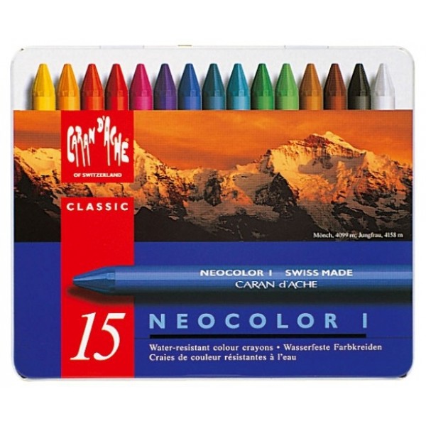 瑞士卡達 Caran d'Ache NEOCOLOR I 專業級油性蠟筆 (15色)