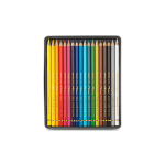 瑞士卡達 Caran d'Ache PABLO 專家級油性色鉛筆 (18色) 銀盒