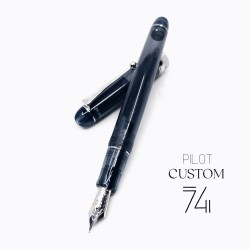 日本 PILOT 百樂 Custom 74 透明桿14K 鋼筆（黑）