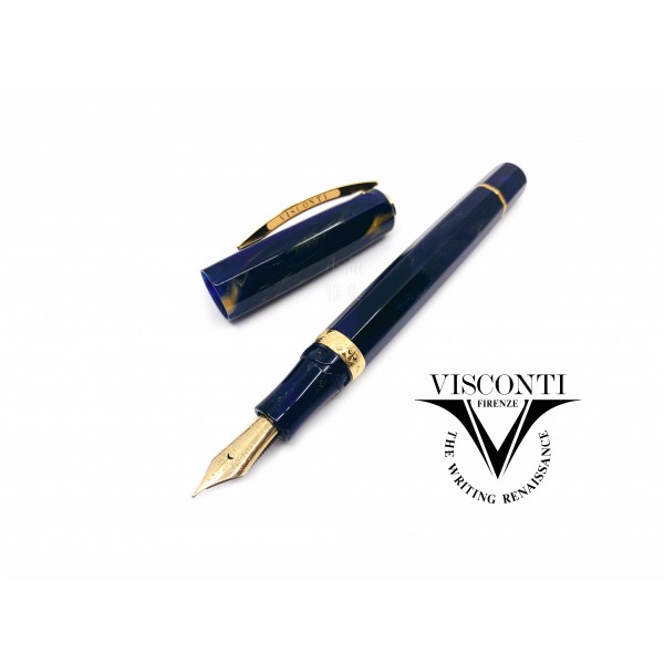 義大利 Visconti Medici 麥地奇家族 鋼筆（藍色金夾）