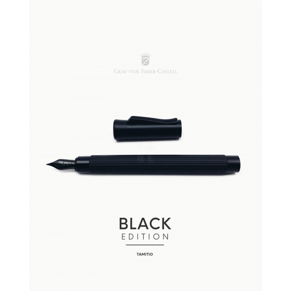 德國 Graf von Faber-Castell 經典原創條紋 TAMITIO 鋼筆（Black Edition 全黑款）