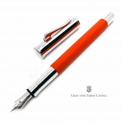 德國 Graf von Faber-Castell 繩紋飾 18K 鋼筆（印度紅）
