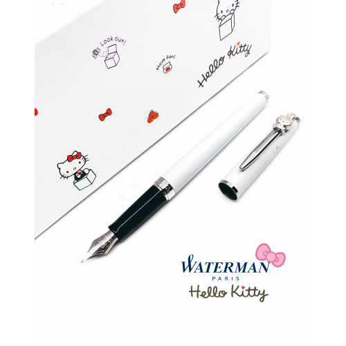 法國 Waterman 雋雅系列 × HELLO KITTY 45週年 聯名款 紀念鋼筆(白色)