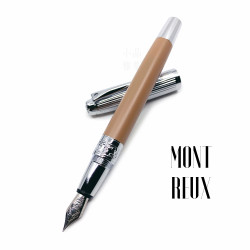 臺灣 MONTREUX 夢多 T7銀蓋雕花 鋼筆(奶茶色) 臺灣 MONTREUX 夢多 T7銀蓋雕花 鋼筆(奶茶色)