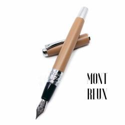 臺灣 MONTREUX 夢多 T7霧面雕花 鋼筆(奶茶色) 臺灣 MONTREUX 夢多 T7霧面雕花 鋼筆(奶茶色)
