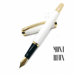 臺灣 MONTREUX 夢多 十二角素面 鋼筆(純白色金夾) 臺灣 MONTREUX 夢多 十二角素面 鋼筆(純白色金夾)