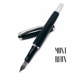 臺灣 MONTREUX 夢多 十二角素面 鋼筆(黑色銀夾) 臺灣 MONTREUX 夢多 十二角素面 鋼筆(黑色銀夾)