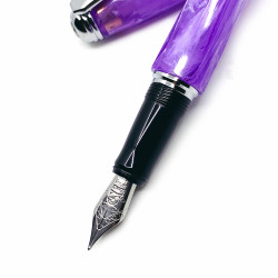 臺灣 MONTREUX 夢多 花草系列 鋼筆(Violet紫羅蘭)全花紋銀夾 臺灣 MONTREUX 夢多 花草系列 鋼筆(Violet紫羅蘭)全花紋銀夾