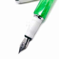 臺灣 MONTREUX 夢多 花草系列 鋼筆(Clover幸運草)白蓋銀夾 臺灣 MONTREUX 夢多 花草系列 鋼筆(Clover幸運草)白蓋銀夾