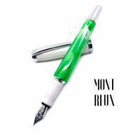 臺灣 MONTREUX 夢多 花草系列 鋼筆(Clover幸運草)白蓋銀夾 臺灣 MONTREUX 夢多 花草系列 鋼筆(Clover幸運草)白蓋銀夾