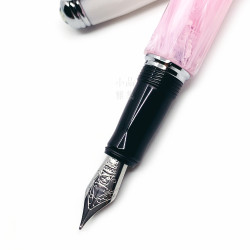 臺灣 MONTREUX 夢多 花草系列 鋼筆(Plum blossom梅花)白蓋銀夾 臺灣 MONTREUX 夢多 花草系列 鋼筆(Plum blossom梅花)白蓋銀夾