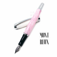 臺灣 MONTREUX 夢多 花草系列 鋼筆(Plum blossom梅花)白蓋銀夾 臺灣 MONTREUX 夢多 花草系列 鋼筆(Plum blossom梅花)白蓋銀夾