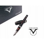 義大利 Visconti 30th週年紀念 Voyager 30系列 負壓上墨 硬橡膠 18K 限量鋼筆（紅色銀夾）