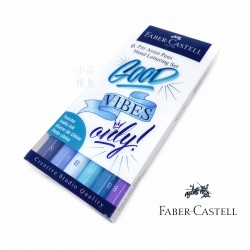 德國 Faber-Castell 輝柏 PITT 藝術筆手繪系列 六支組 藍紫色系（267123）