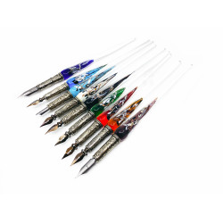 義大利 Bortoletti set73 玻璃筆桿沾水筆+筆擱+玻璃桿封印+封蠟+墨水組合 義大利 Bortoletti set73 玻璃筆桿沾水筆+筆擱+玻璃桿封印+封蠟+墨水組合