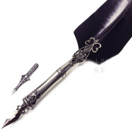 義大利 Bortoletti Set80 羽毛沾水筆+沾水筆尖+10ml沾水筆墨水一瓶 組合(黑色) 義大利 Bortoletti Set80 羽毛沾水筆+沾水筆尖+10ml沾水筆墨水一瓶 組合(黑色)