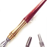 義大利 Bortoletti Set02 木質筆桿沾水筆＋筆尖＋墨水組（光滑握位）