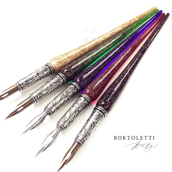 義大利 Bortoletti Set07 玻璃筆桿沾水筆＋墨水＋筆尖組