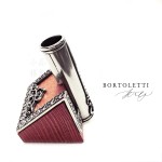 義大利 Bortoletti Set45 握位雕花木桿沾水筆+黑色墨水+木質筆座 組合