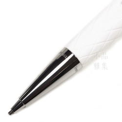 德國 Faber-Castell 輝柏 E-Motion系列 天然樹脂 菱格雕紋 白色 旋轉1.4mm鉛筆(138556) 德國 Faber-Castell 輝柏 E-Motion系列 天然樹脂 菱格雕紋 白色 旋轉1.4mm鉛筆(138556)