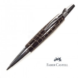 德國 Faber-Castell 輝柏 E-Motion系列 天然樹脂 鱷魚紋 深褐色 旋轉1.4mm鉛筆（138354）