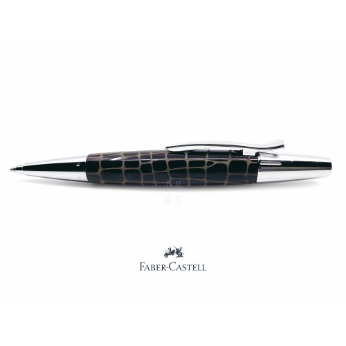 德國 Faber-Castell 輝柏 E-Motion系列 天然樹脂 鱷魚紋 深褐色 原子筆(148355)