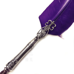 義大利 Bortoletti Set80 羽毛沾水筆+沾水筆尖+10ml沾水筆墨水一瓶 組合(紫羅蘭) 義大利 Bortoletti Set80 羽毛沾水筆+沾水筆尖+10ml沾水筆墨水一瓶 組合(紫羅蘭)