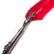 義大利 Bortoletti Set80 羽毛沾水筆+沾水筆尖+10ml沾水筆墨水一瓶 組合(紅色) 義大利 Bortoletti Set80 羽毛沾水筆+沾水筆尖+10ml沾水筆墨水一瓶 組合(紅色)